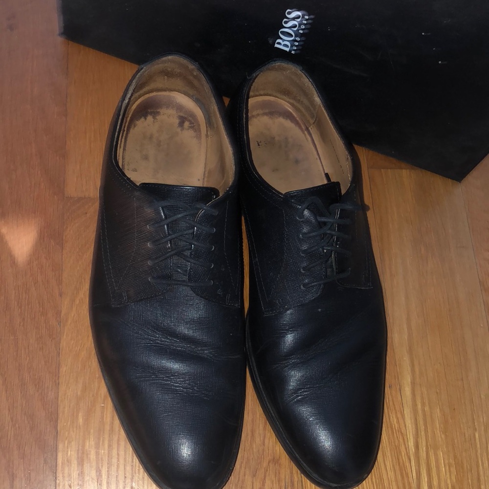 100% Authentic Hugo Boss Higgins Derb Black men’s shoe